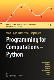 Programming for Computations – Python: A Gentle Introduction to Numerical Simulations with Python