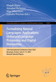 Formalizing Natural Languages: Applications to Natural Language Processing and Digital Humanities: 15th International Conference