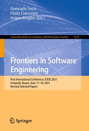 Frontiers in Software Engineering: First International Conference, ICFSE 2021